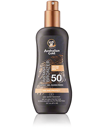 Australian Gold Instant Bronzer Spray Gel Sunscreen SPF 50: Produktbild