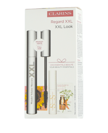 Clarins Mascara Wonder Volume XXL Set mit 01 Extreme & SOS Serum Mascara