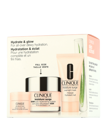 Clinique Moisture Surge Set mit 100H Auto-Replenishing Hydrator, Overnight Mask & All About Eyes