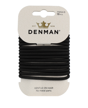 Denman Accessories Large No-Damage-Elastics Black (18 Stück)