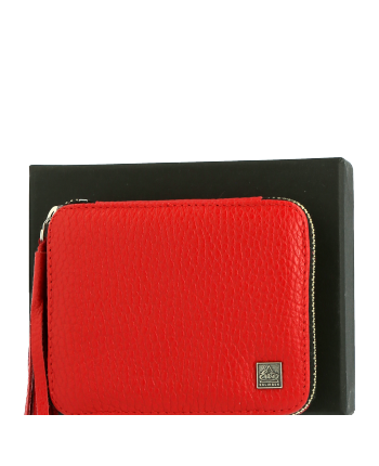 Erbe Solingen Maniküre-Etui aus Leder mit Reissverschluss und Anhänger in Rot (5-teilig)
