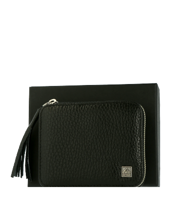 Erbe Solingen Maniküre-Etui aus Leder mit Reissverschluss und Anhänger in Schwarz (5-teilig)