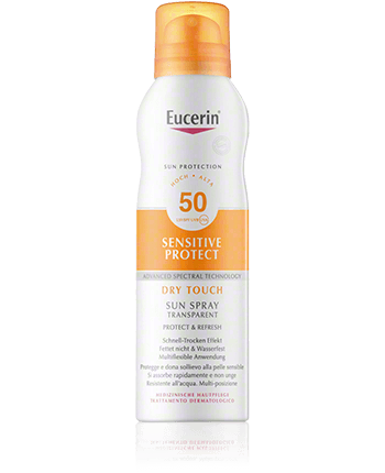 Eucerin Sun Protection Sensitive Protect Sun Spray Transparent Dry Touch LSF 50+ (200 ml)