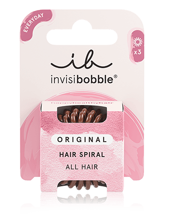 Invisibobble Original Spiral-Haargummi Pretzel Brown (3 Stück)