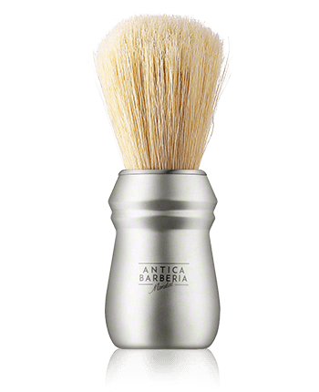 Mondial 1908 Shaving Brush Pure Bleached Bristle Aluminium