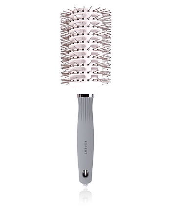 Olivia Garden Expert Blowout Vent Doppelborsten 45 weiss & grau