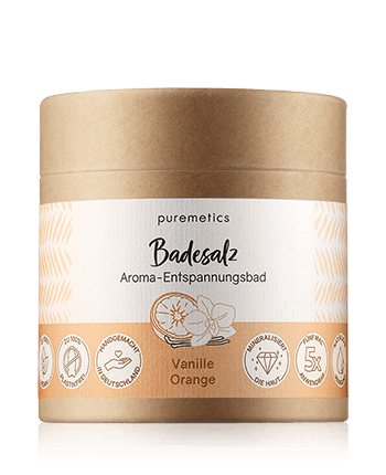 puremetics Körperpflege Badesalz Vanille Orange (400 g)