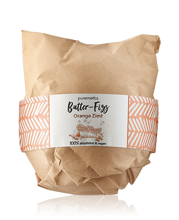 puremetics Körperpflege Butter-Fizz Badebombe Orange Zimt (220 g)