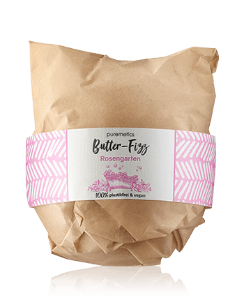 puremetics Körperpflege Butter-Fizz Badebombe Rosengarten (220 g)