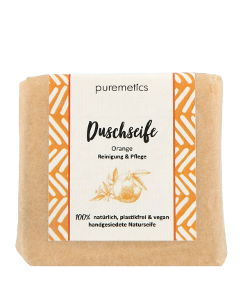 puremetics Natur-Seifen Duschseife Orange (100 g)