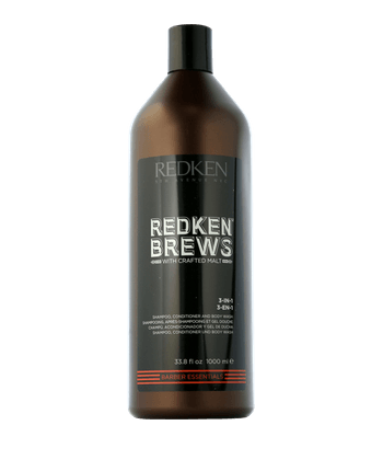 Redken Brews 3-in-1 Shampoo, Conditioner and Body Wash (1000 ml)
