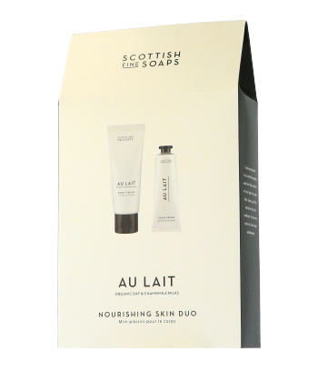 Scottish Fine Soaps Au Lait Nourishing Skin Set mit Body Cream