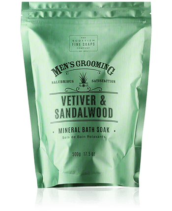 Scottish Fine Soaps Men's Grooming Vetiver & Sandalwood Mineral Bath Soak (500 g)