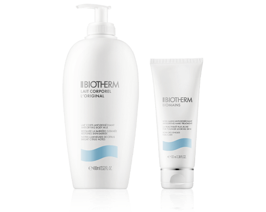 Biotherm Body Care Set mit L'Original Lait Corporel & Biomains Soin Mains