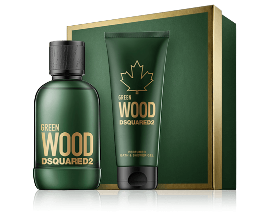 Dsquared² Green Wood 100 ml EdT Set mit Shower Gel