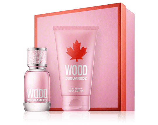 Dsquared² Wood pour Femme 30 ml EdT Set mit Body Lotion