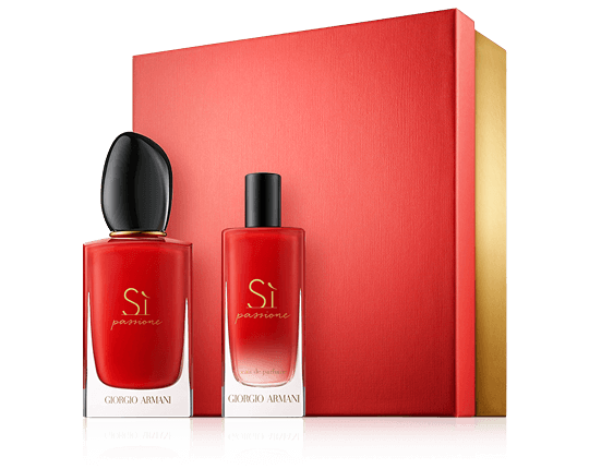Giorgio Armani Sì Passione 50 ml EdP Set mit Mini EdP Spray