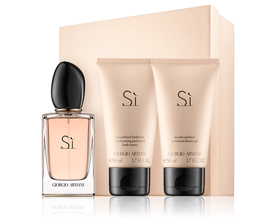 Giorgio Armani Sì 50 ml EdP Set mit Shower Gel + Body Lotion