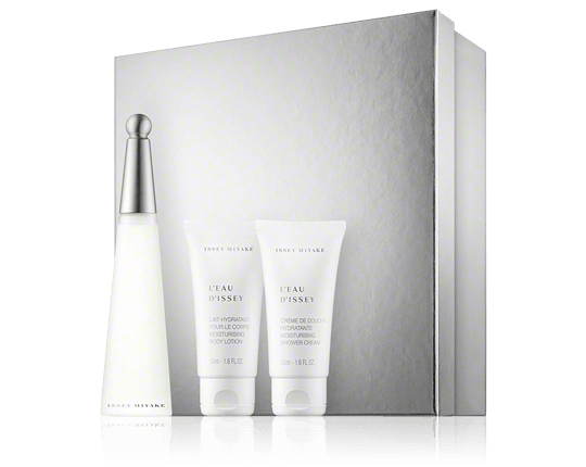 Issey Miyake L'Eau d'Issey pour Femme 50 ml EdT Set mit 2x Pflege