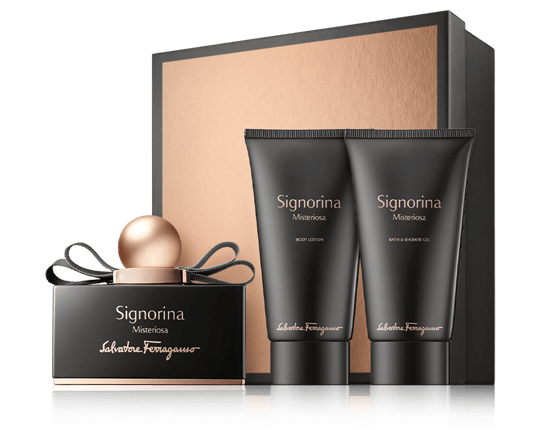 Salvatore Ferragamo Signorina Misteriosa 50 ml EdP Set mit 2x Pflege