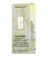 Clinique Even Better Makeup SPF 15 Evens and Corrects WN 64 Butterscotch Foundation 30 ml