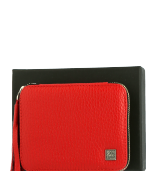 Erbe Solingen Maniküre-Etui aus Leder mit Reissverschluss und Anhänger in Rot Manicureset 5-teilig