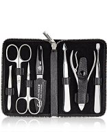 Erbe Solingen Maniküre-Etui Travel aus echtem Leder mit Reissverschluss Manicureset 7-teilig