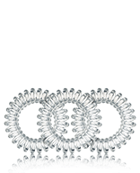 Invisibobble Power Haargummi-Ring mit gestärkter Spiralform Crystal Clear Haargummi 3 Stück