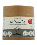 puremetics 3in1 Dusch-Fluff Anti Unreinheiten - Duschgel Bodylotion & Peeling in Einem Körperpeeling 250 g