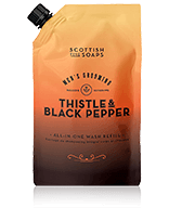 Scottish Fine Soaps Men's Grooming Thistle & Black Pepper All-in-One-Wash Refill 1200ml