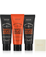 Scottish Fine Soaps Men's Grooming Thistle & Black Pepper Set mit Body Wash