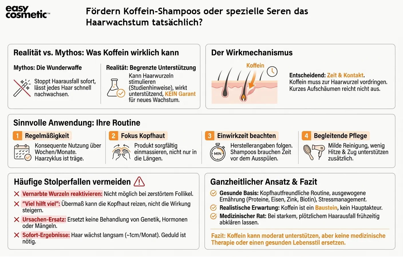Fördern Koffein-Shampoos oder spezielle Seren das Haarwachstum tatsächlich?