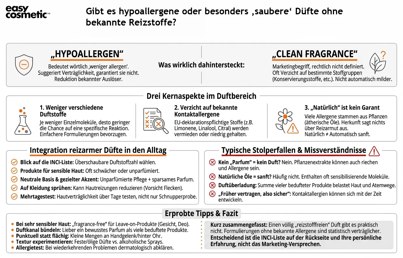 Gibt es hypoallergene oder besonders ‚saubere‘ Düfte ohne bekannte Reizstoffe?