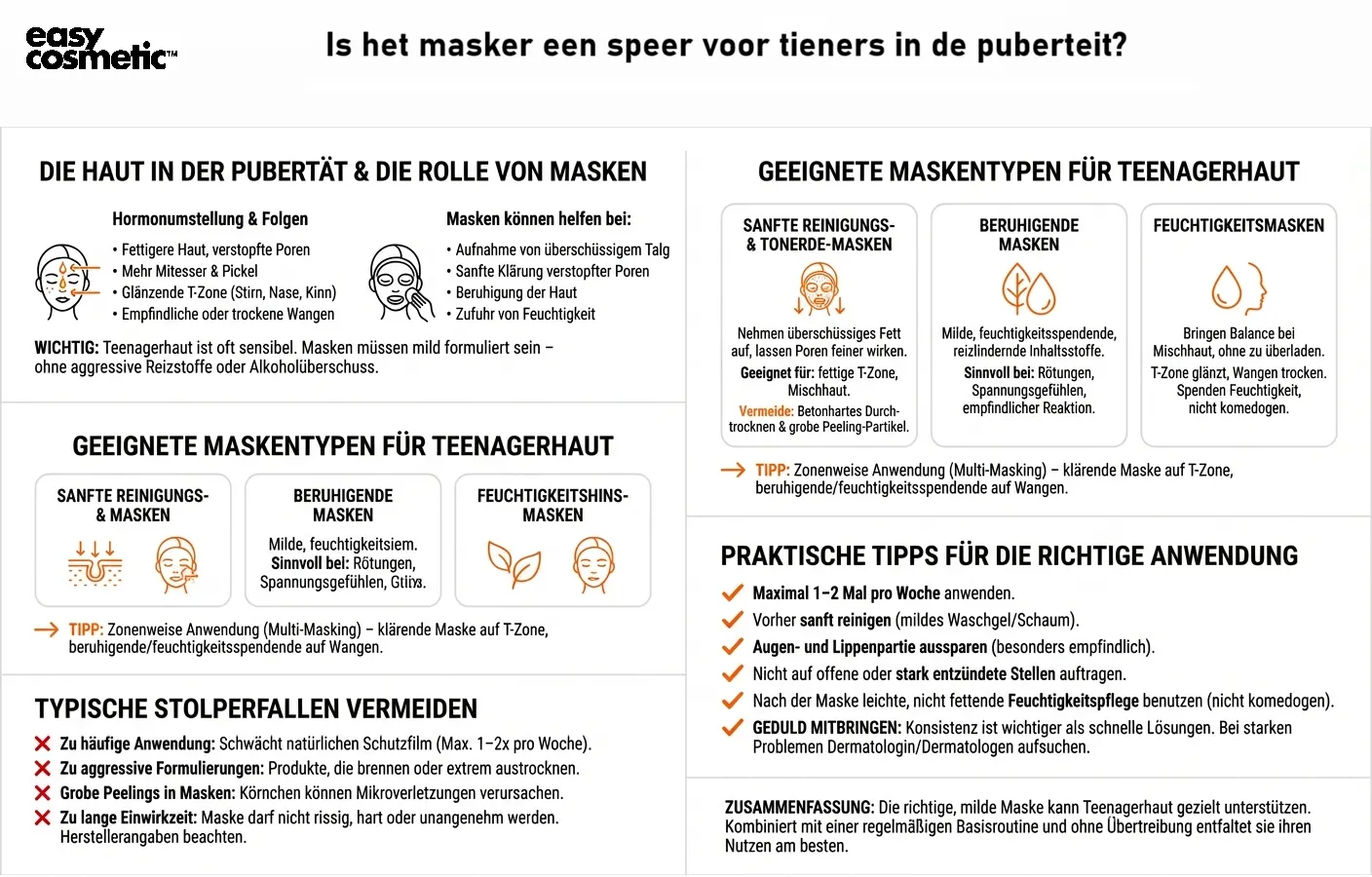 Gibt es Masken, die sich speziell für Teenagerhaut in der Pubertät eignen?