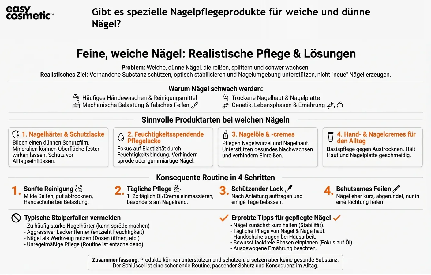 Gibt es spezielle Nagelpflegeprodukte für weiche und dünne Nägel?