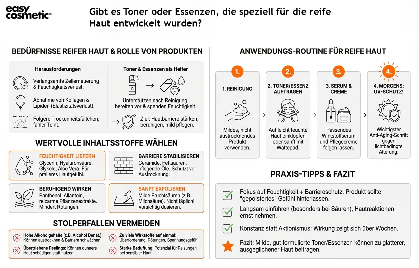Gibt es Toner oder Essenzen, die speziell für die reife Haut entwickelt wurden?