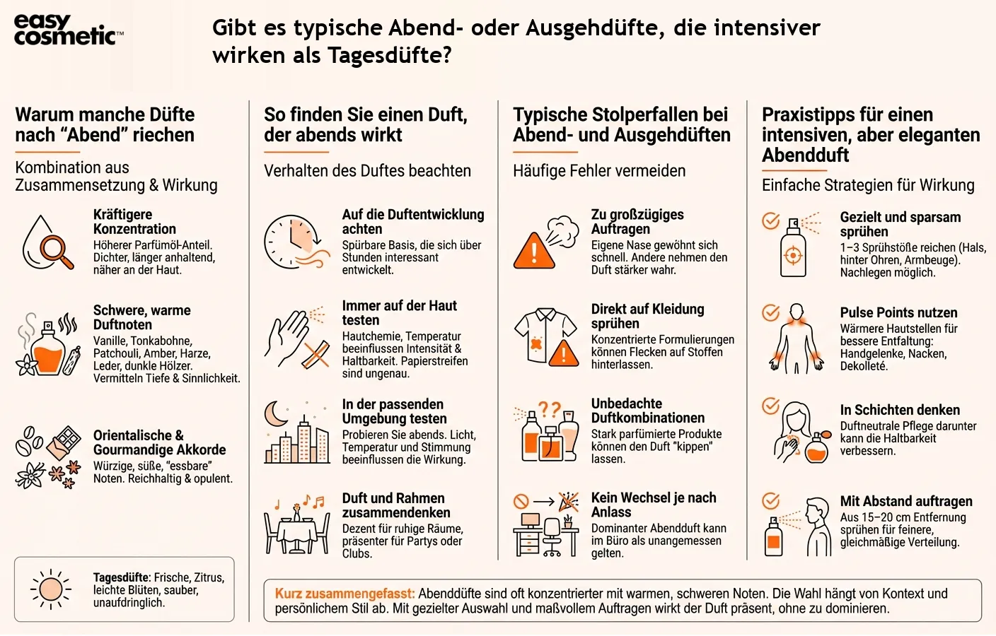 Gibt es typische Abend- oder Ausgehdüfte, die intensiver wirken als Tagesdüfte?