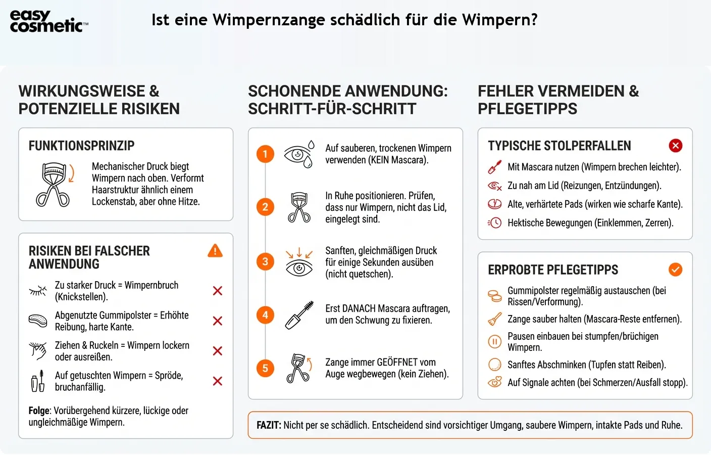 Ist eine Wimpernzange schädlich für die Wimpern?