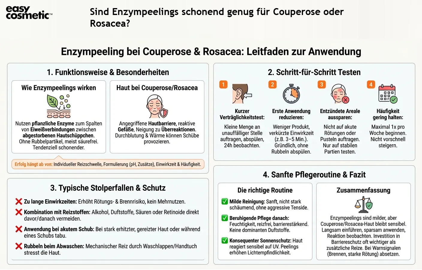Sind Enzympeelings schonend genug für Couperose oder Rosacea?