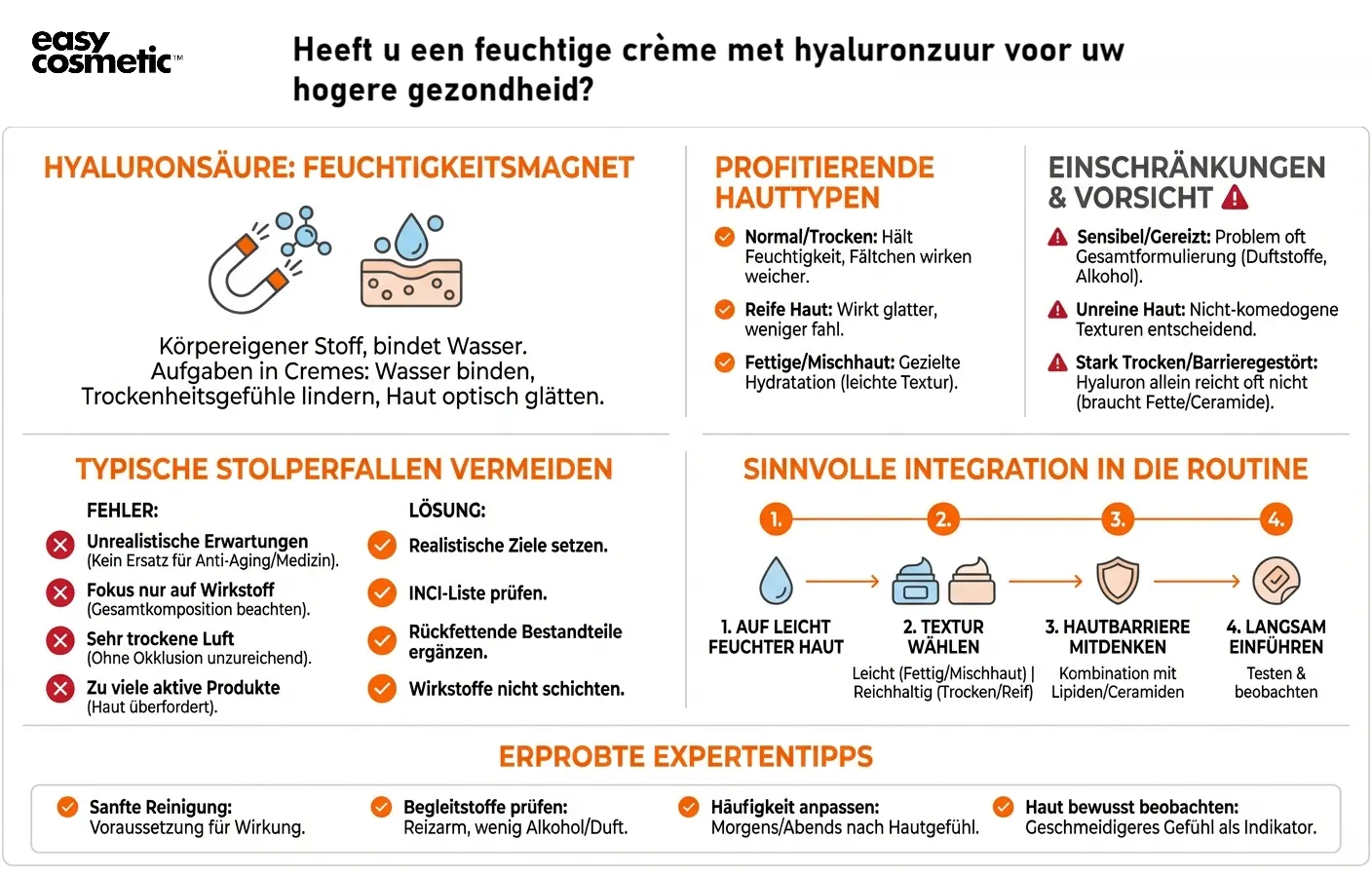Sind Feuchtigkeitscremes mit Hyaluronsäure für jede Haut geeignet?
