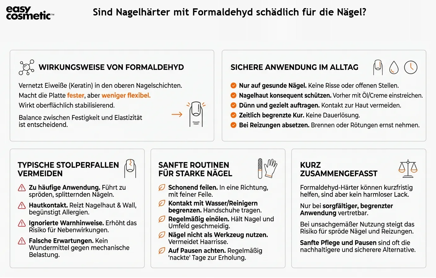 Sind Nagelhärter mit Formaldehyd schädlich für die Nägel?