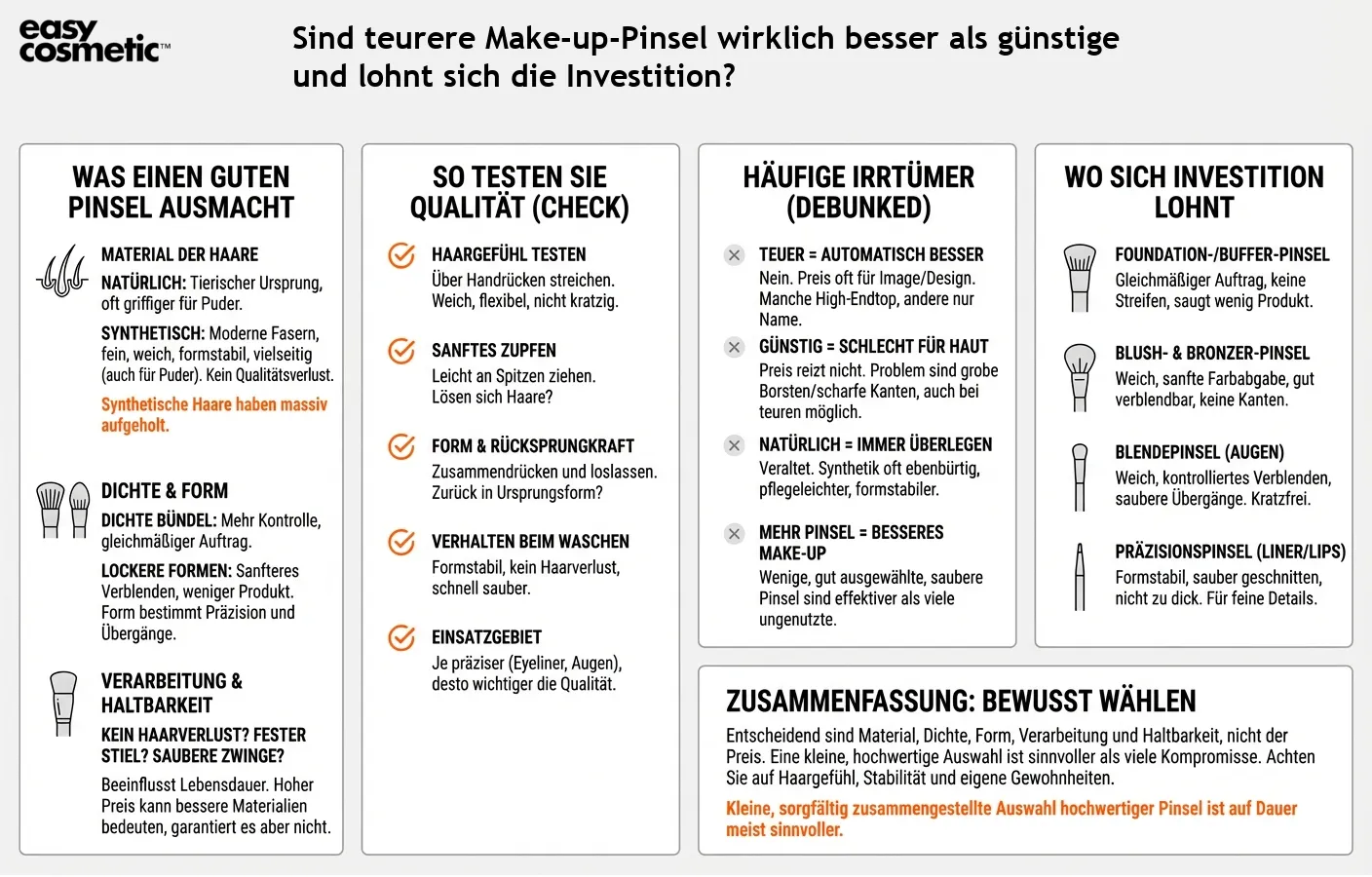 Sind teurere Make-up-Pinsel wirklich besser als günstige und lohnt sich die Investition?