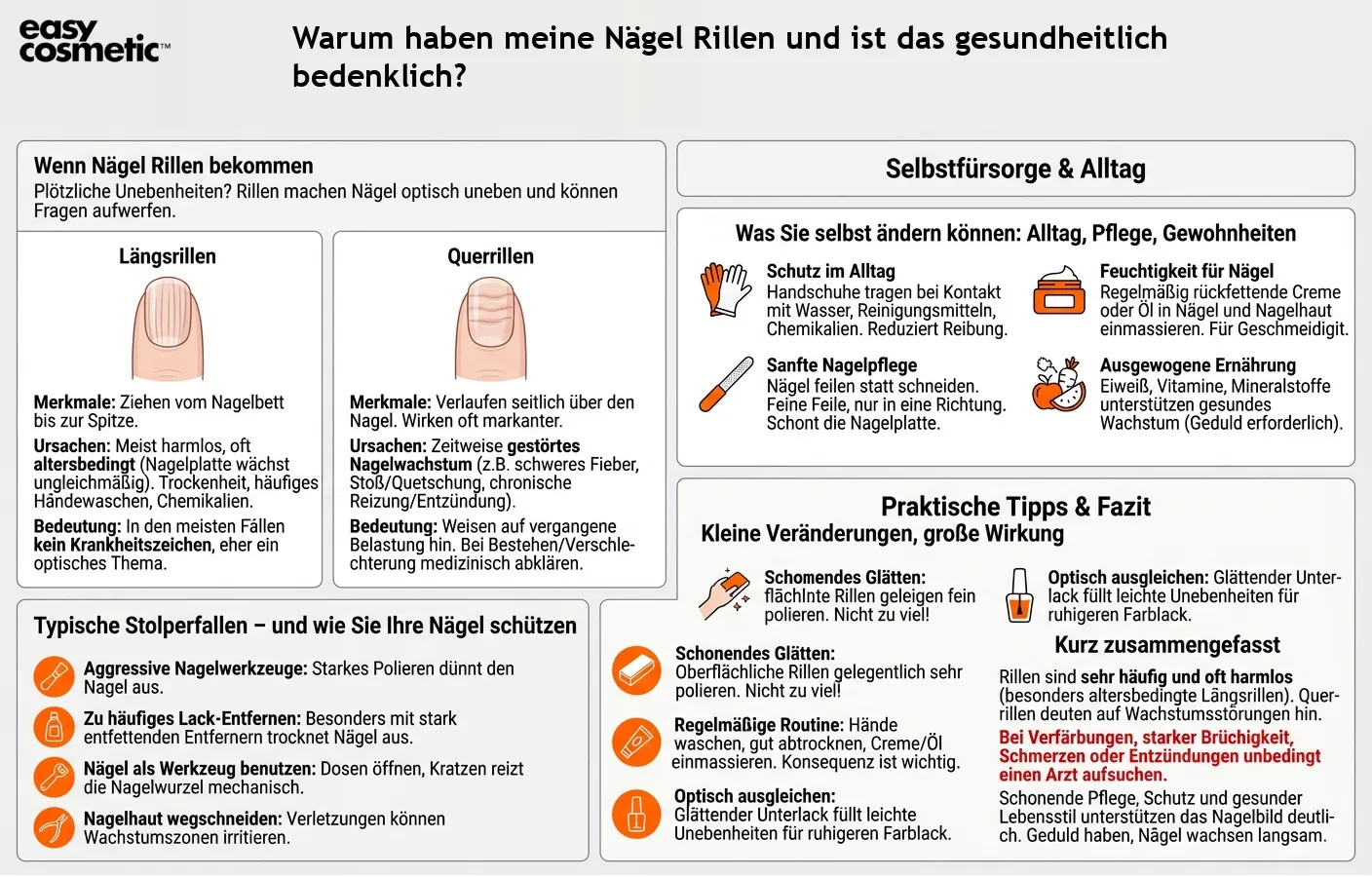 Warum haben meine Nägel Rillen und ist das gesundheitlich bedenklich?