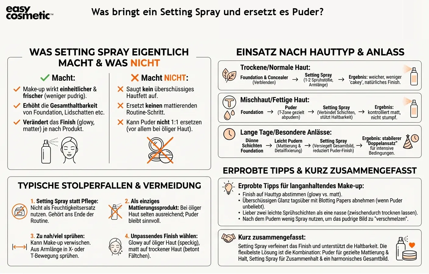 Was bringt ein Setting Spray und ersetzt es Puder?