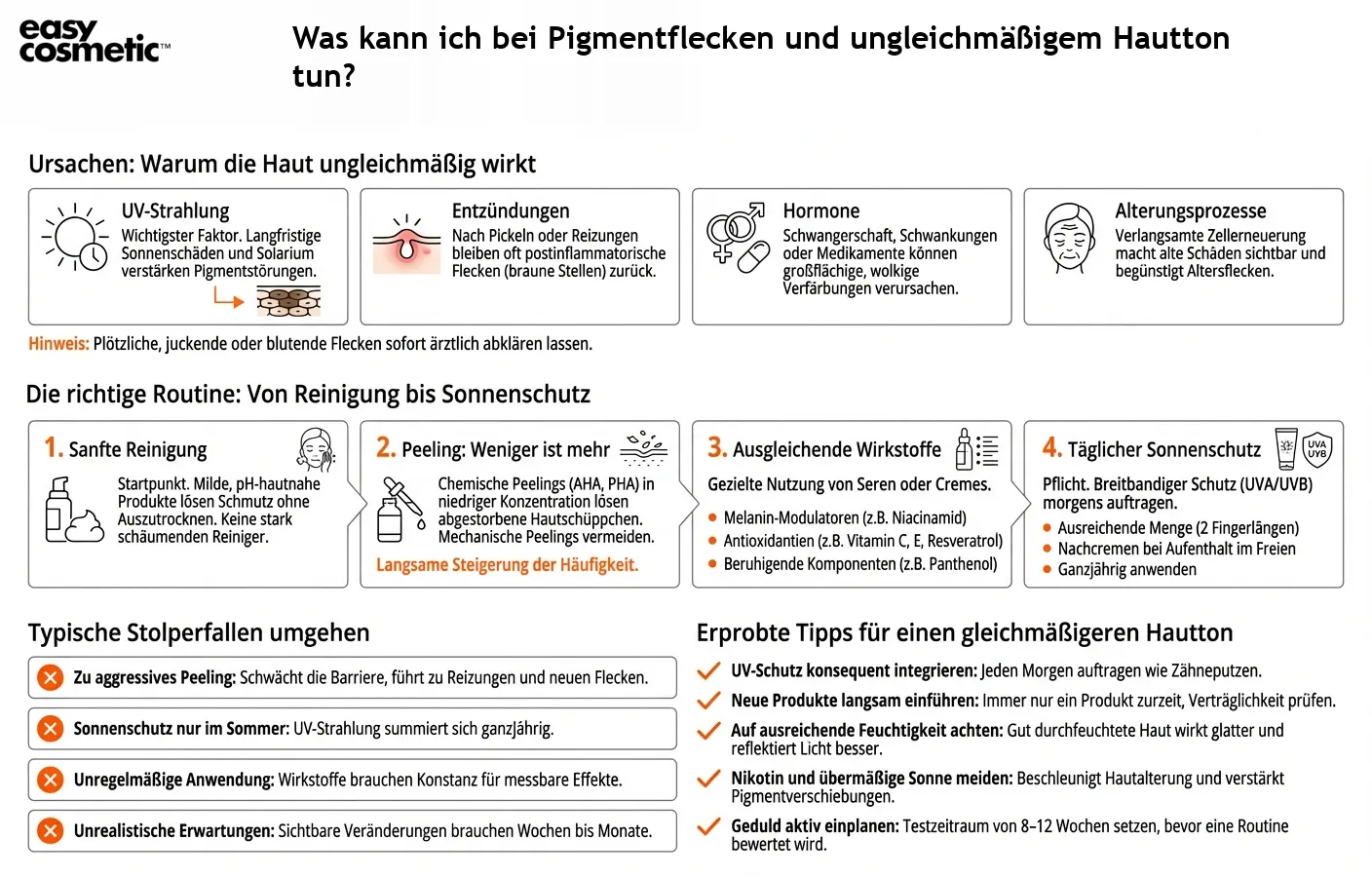 Was kann ich bei Pigmentflecken und ungleichmäßigem Hautton tun?