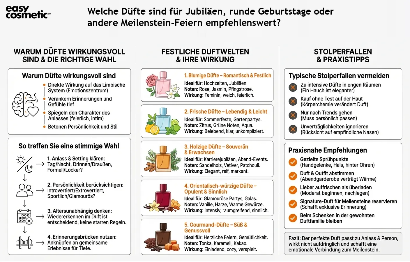 Welche Düfte sind für Jubiläen, runde Geburtstage oder andere Meilenstein-Feiern empfehlenswert?