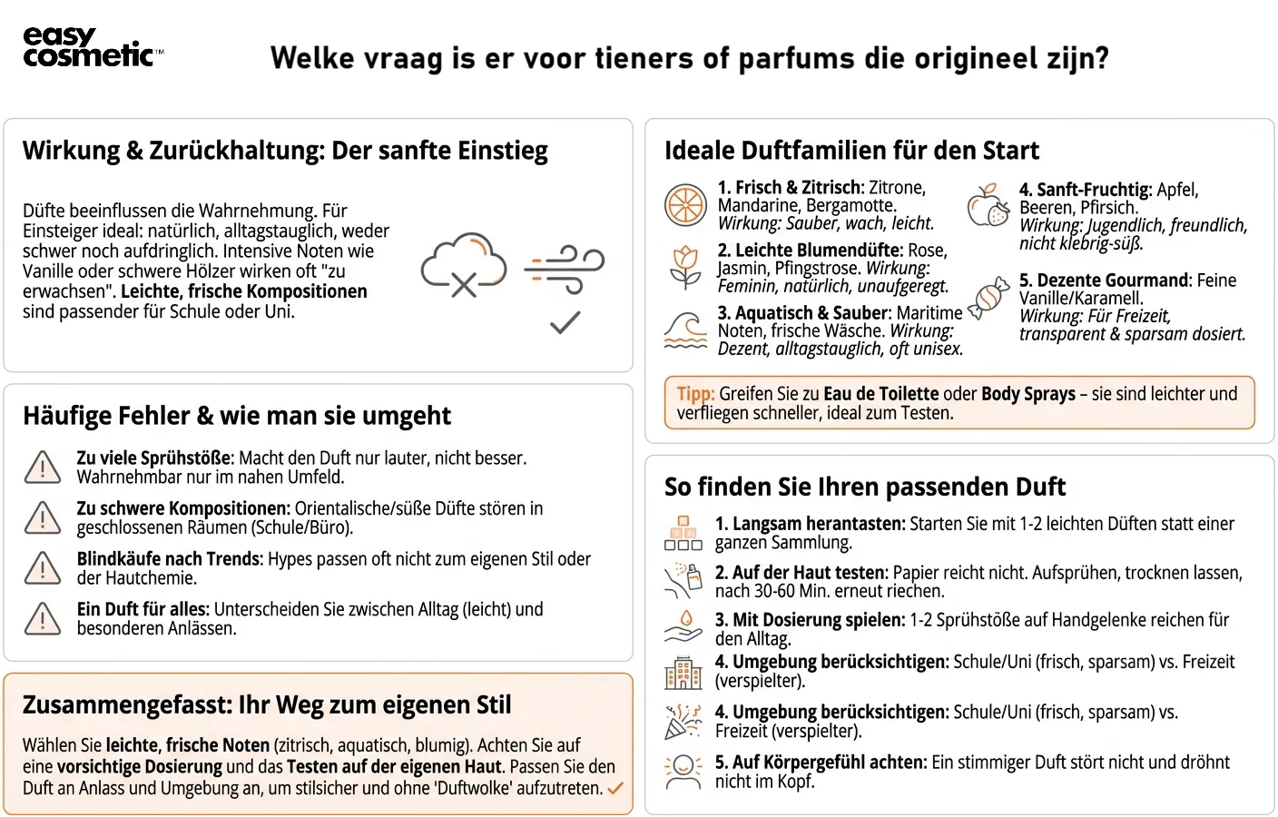 Welche Düfte sind für Teenager oder Parfum-Einsteiger geeignet?