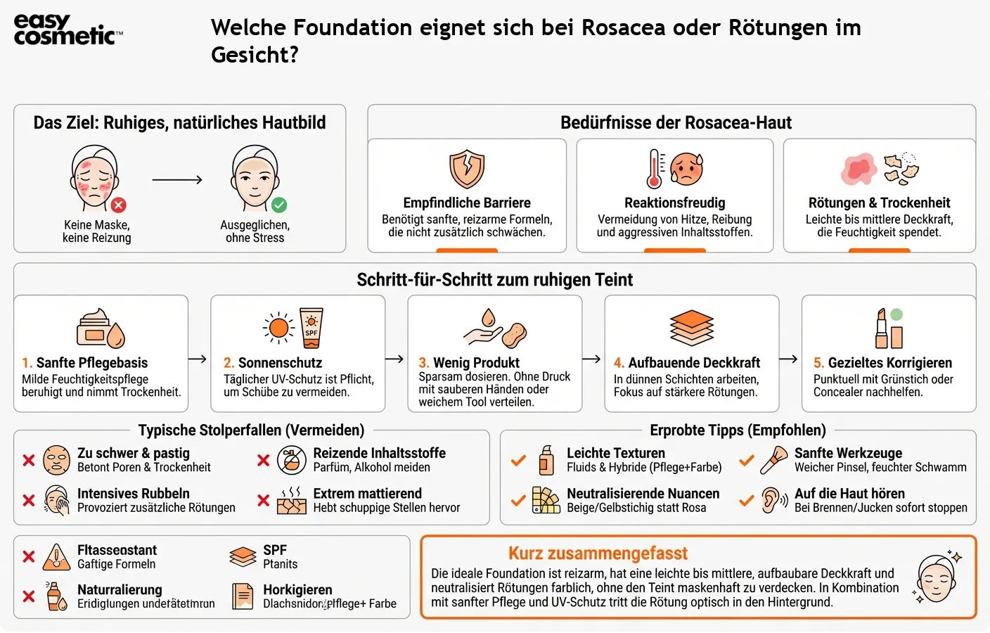 Welche Foundation eignet sich bei Rosacea oder Rötungen im Gesicht?