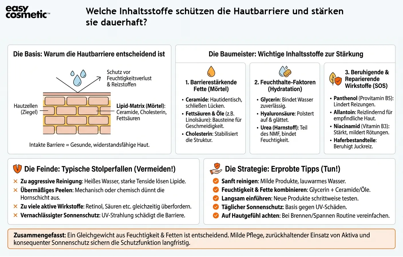 Welche Inhaltsstoffe schützen die Hautbarriere und stärken sie dauerhaft?