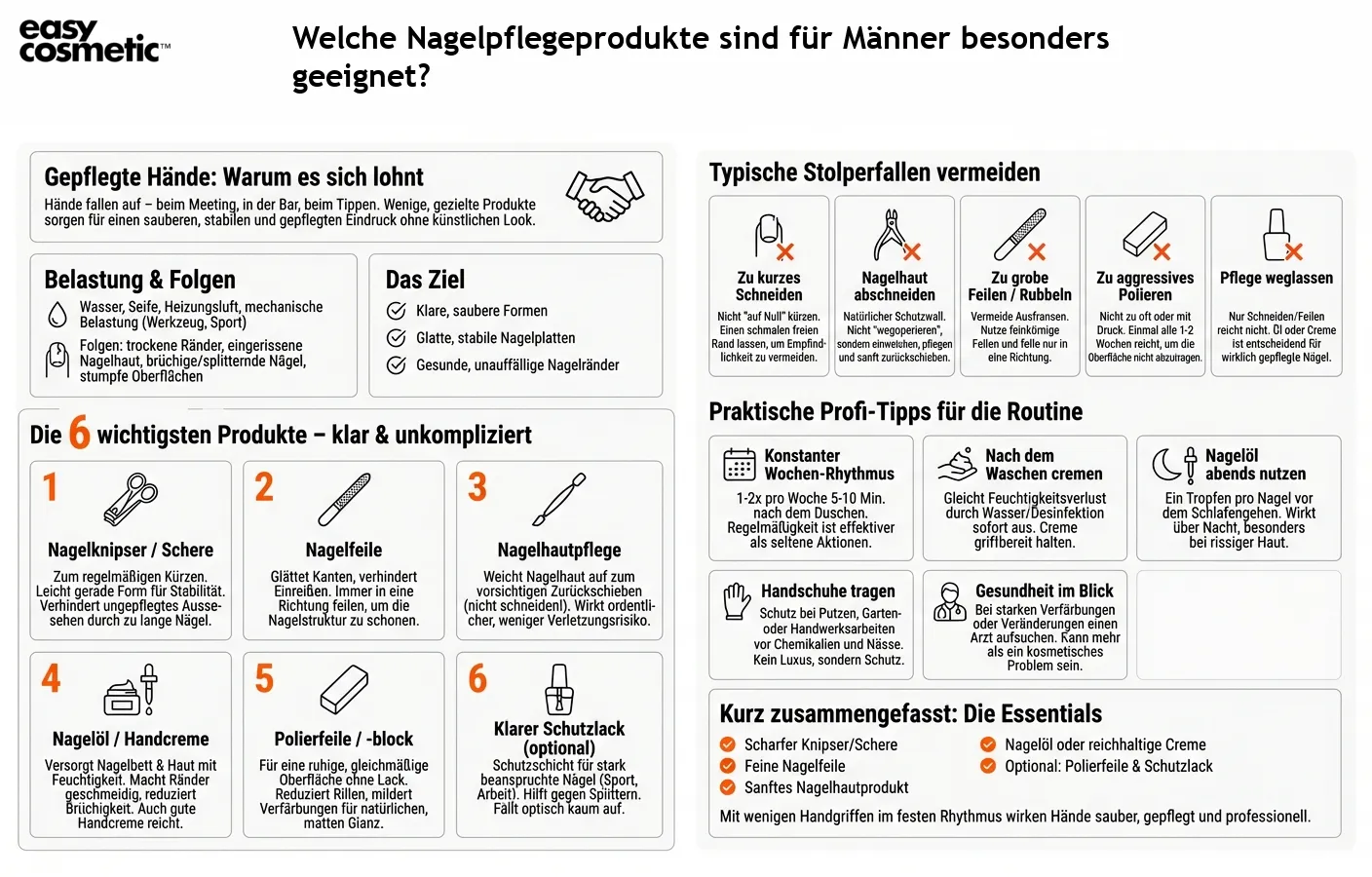 Welche Nagelpflegeprodukte sind für Männer besonders geeignet?